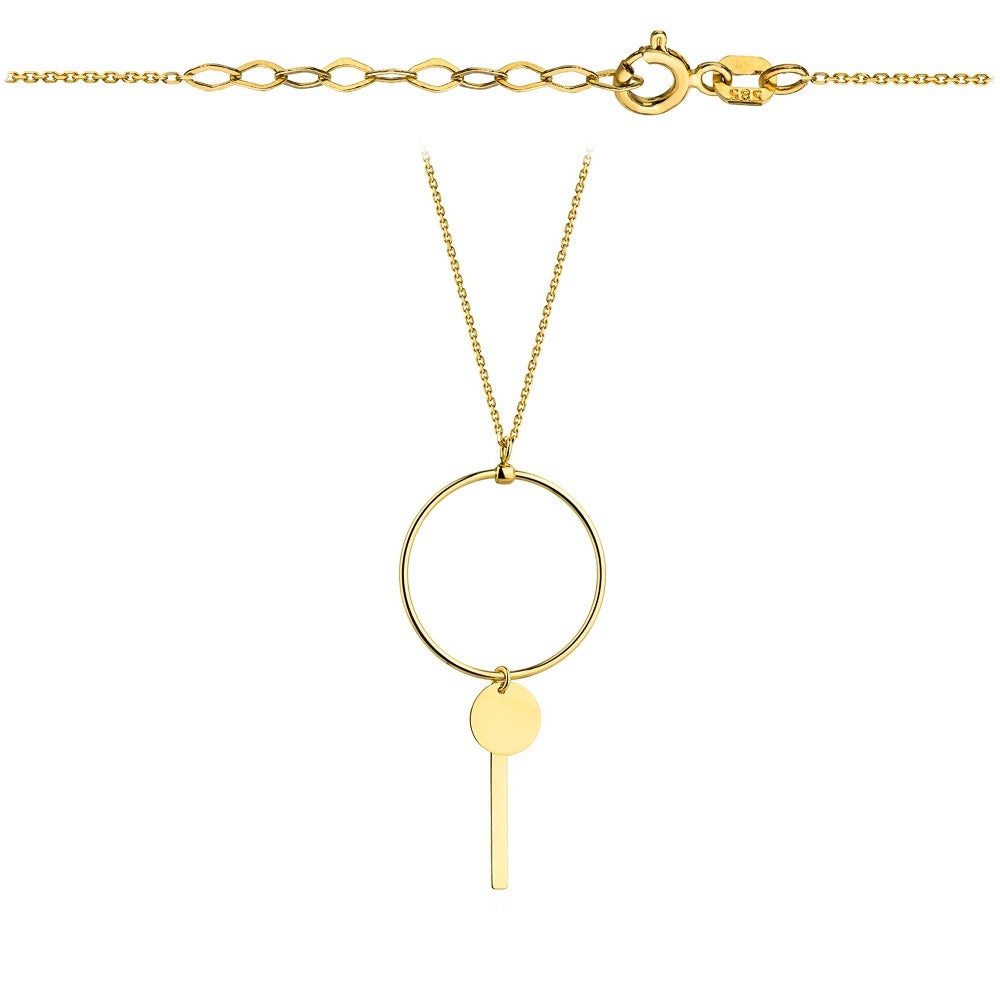 Colier cu Cerculet si Cheie- Aur 14k (Greutate: 1.69)