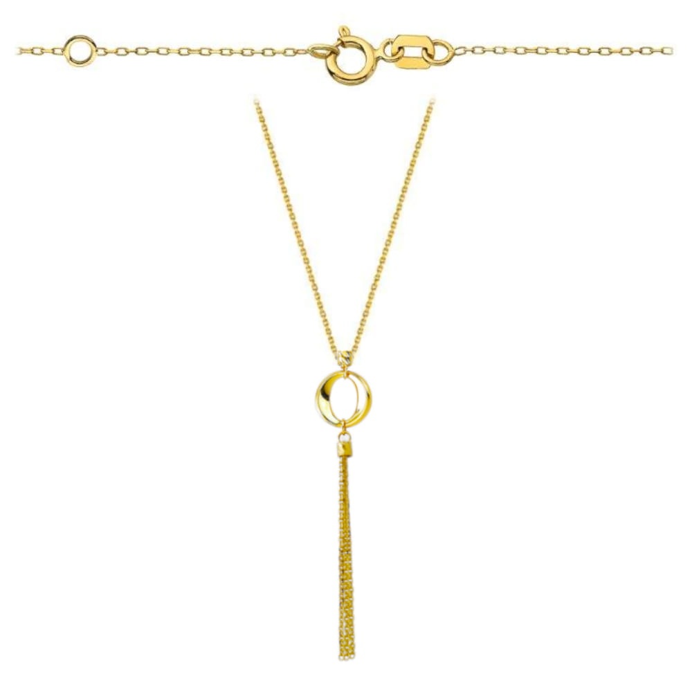Colier cu Cerculet si Franjuri- Aur 14k (Greutate: 1.49)