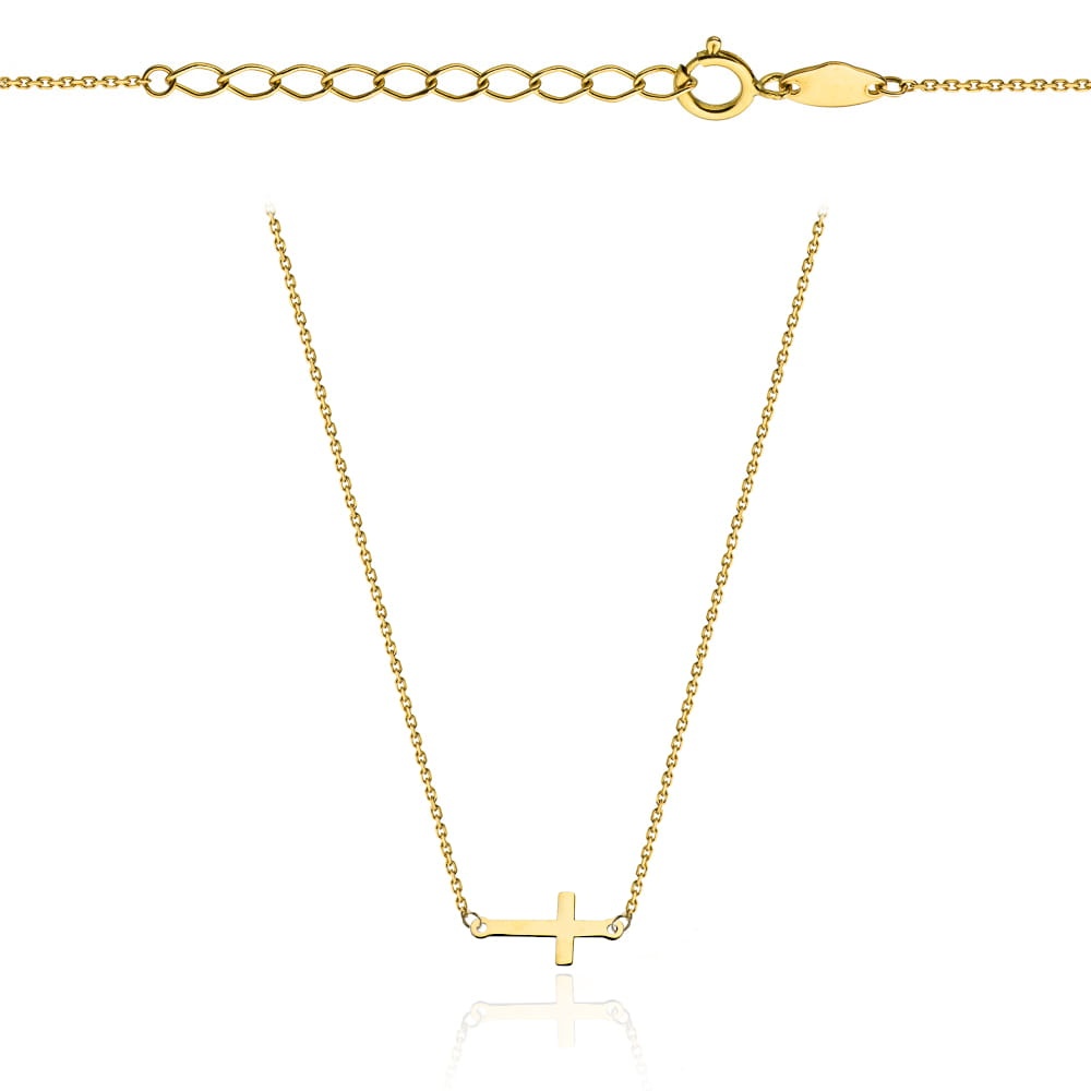 Colier din Aur 14k cu Cruce - 42cm+3cm (Greutate: 0.78)