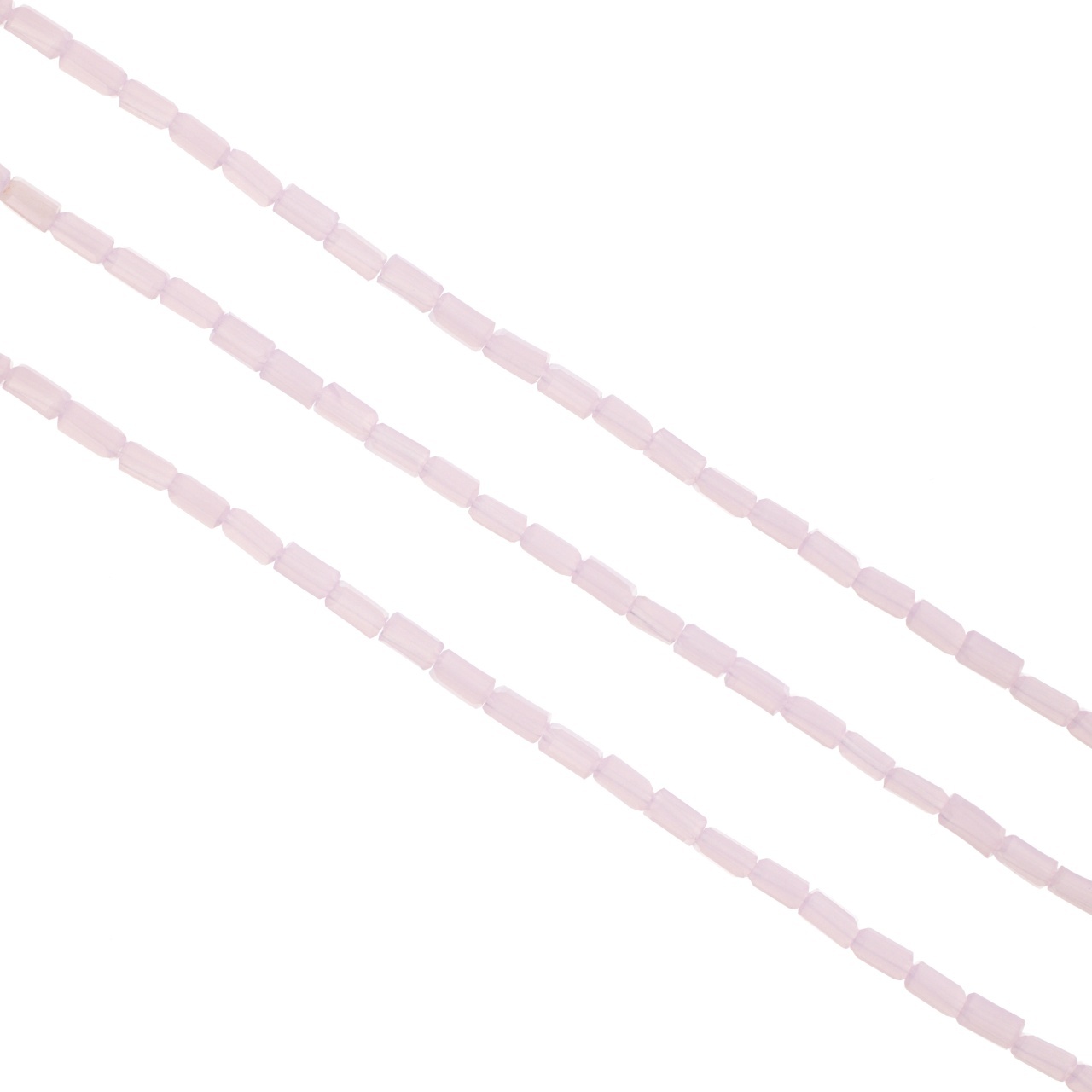 Cristale dreptunghiulare 2x4 mm - șirag aprox 100 bucăți - roz opac
