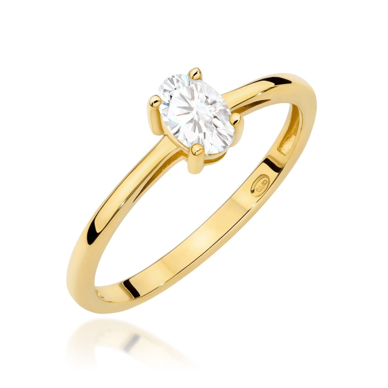 Inel Aur 14K cu Diamant de Laborator 0.40 ct (Varianta: Galben)