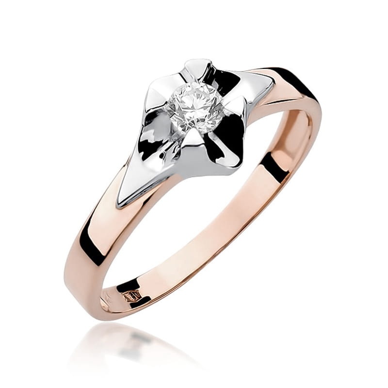 Inel Aur 14K cu Diamant Natural 0.25 ct (Varianta: Galben)
