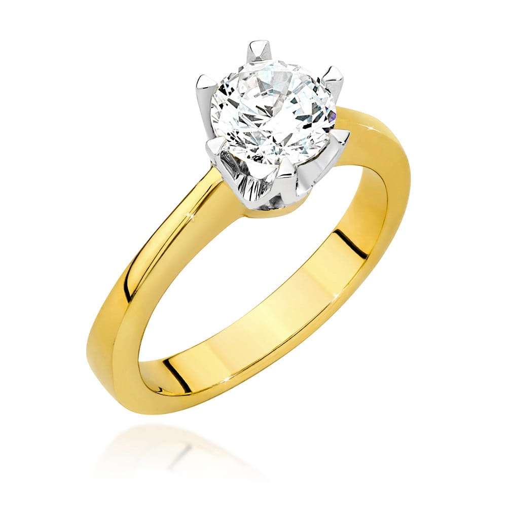 Inel Aur 14K cu Diamant Natural 1.00 ct (Varianta: Galben)