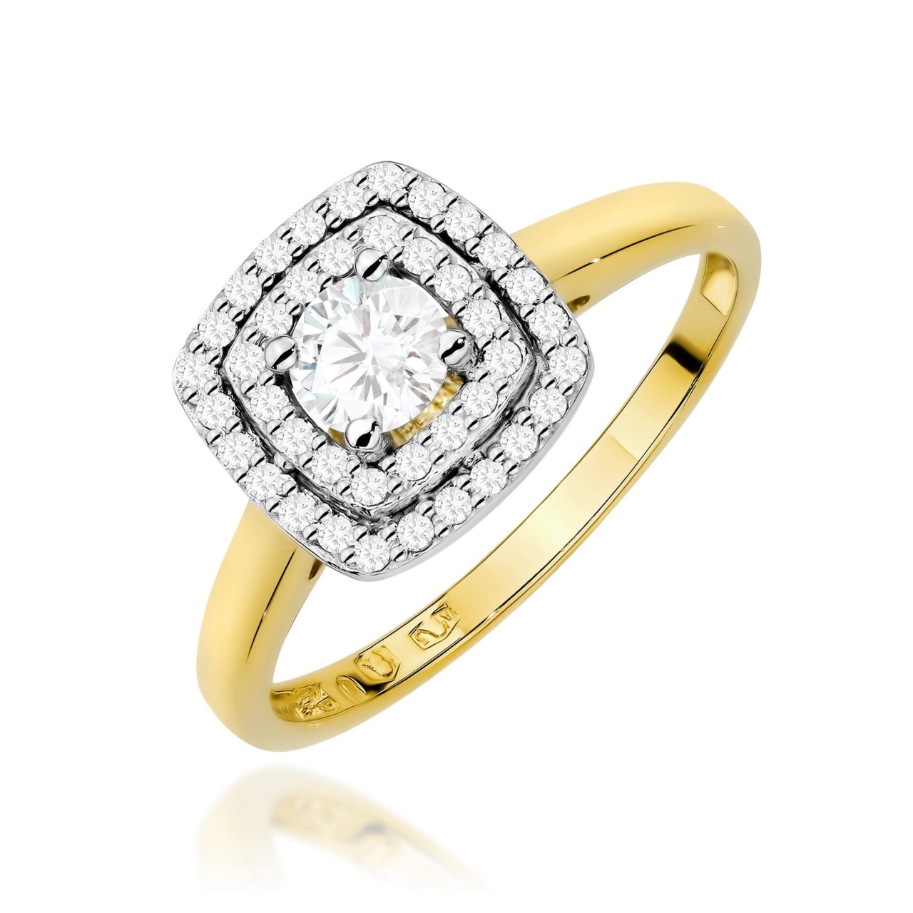 Inel Aur 14K cu Diamante de Laborator 0.50 ct (Varianta: Galben)