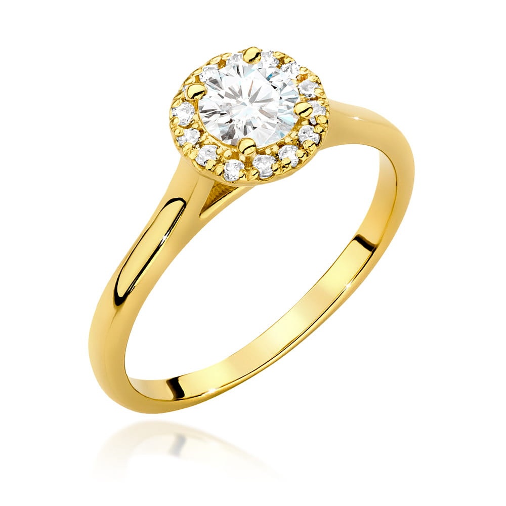 Inel Aur 14K cu Diamante de Laborator 0.62 ct (Varianta: Galben)