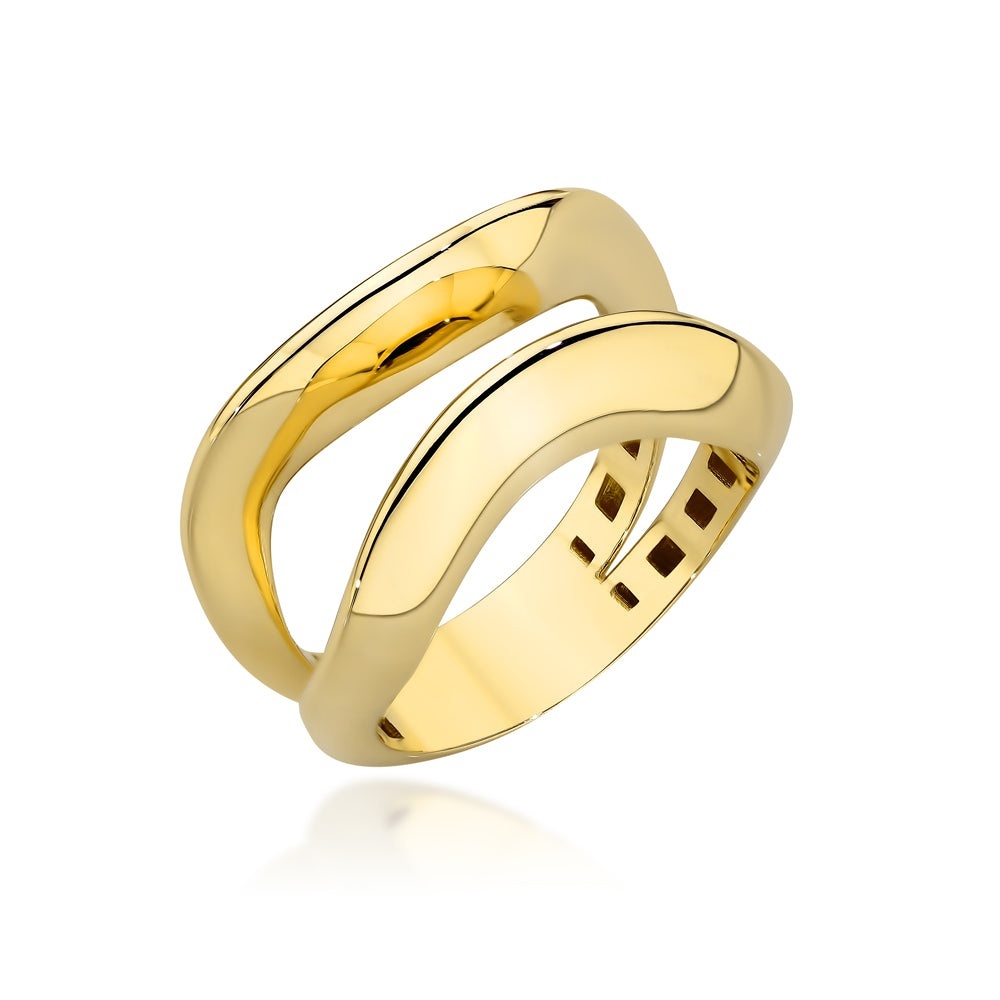Inel Aur 14K cu Valuri Delicate (Greutate: 5.13, Măsură: 13)