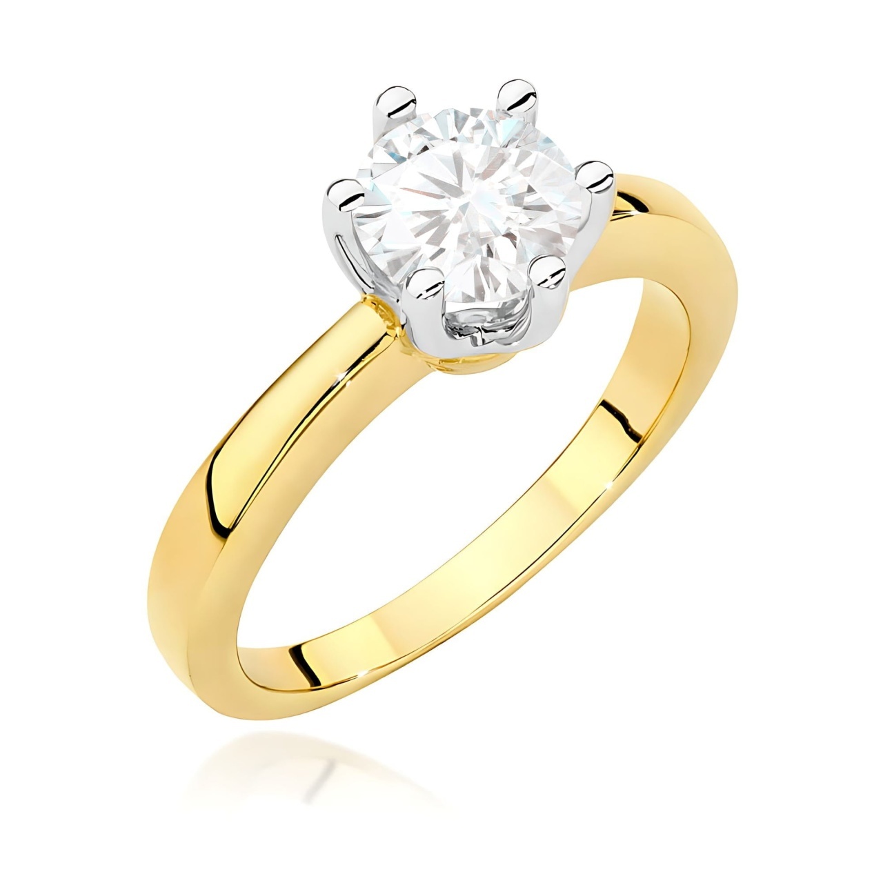 Inel Aur 9K cu Diamant de Laborator 0.70 ct (Varianta: Galben)