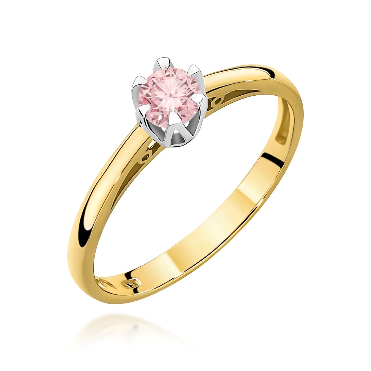 Inel Aur 9K cu Diamant Natural 0.15 ct (Varianta: Galben)