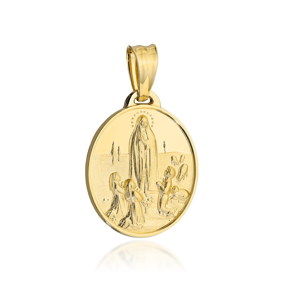 Medalion Aur Fecioara Maria de la Fatima (Greutate: 2.30)