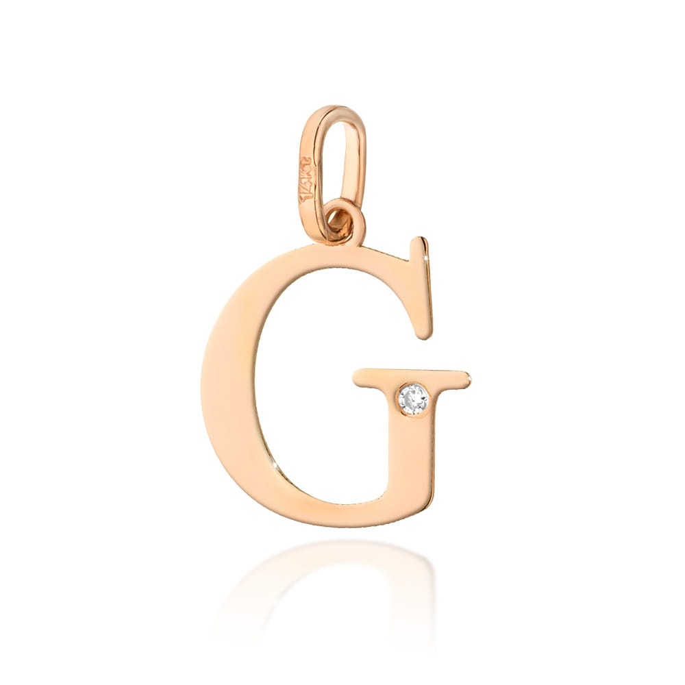Pandantiv Aur 14K cu Diamante Naturale 0.01 ct (Varianta: Roz)