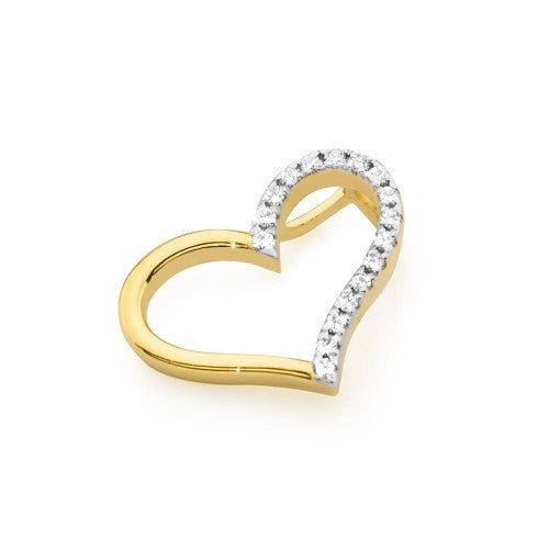 Pandantiv Aur 14K cu Diamante Naturale 0.09 ct (Varianta: Galben)