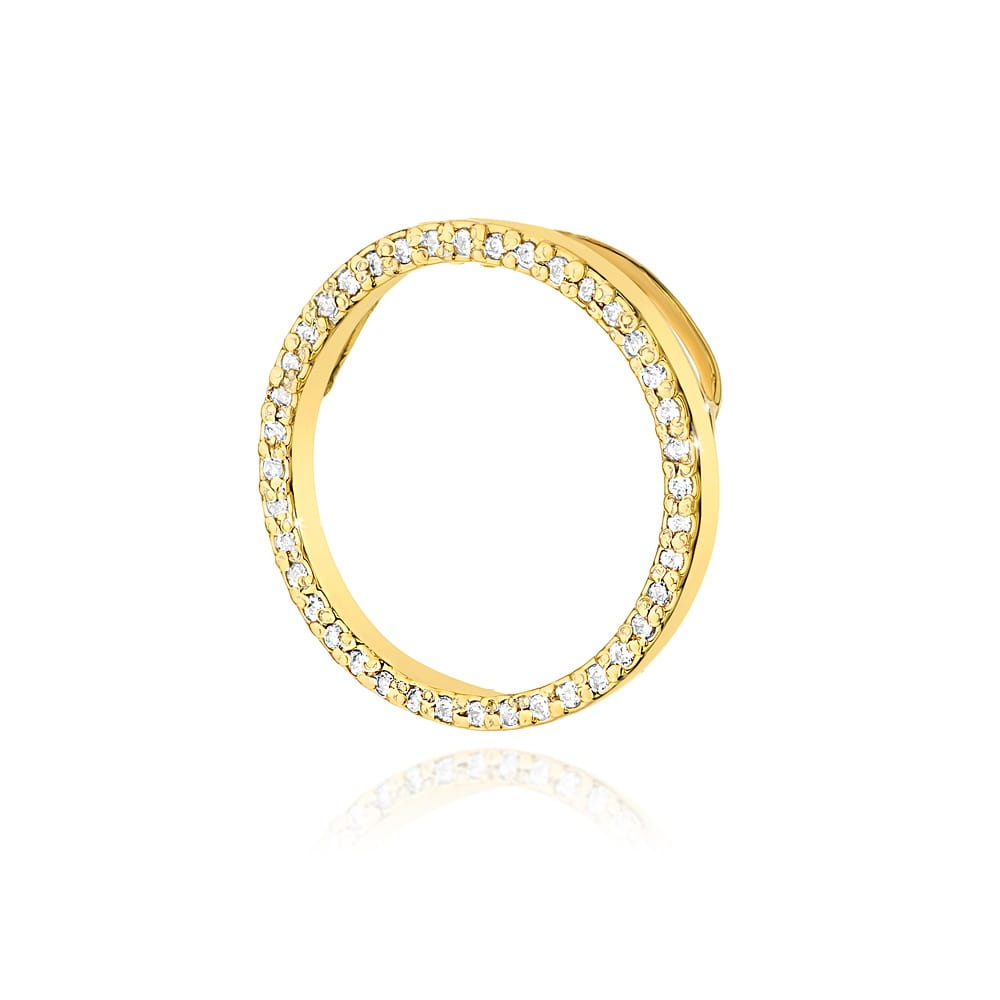Pandantiv Aur 14K cu Diamante Naturale 0.20 ct (Varianta: Galben)