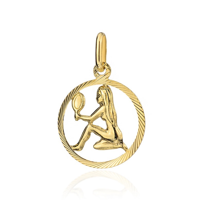 Pandantiv Aur 14K cu Semnul Zodiacal Fecioara (Greutate: 0.63)