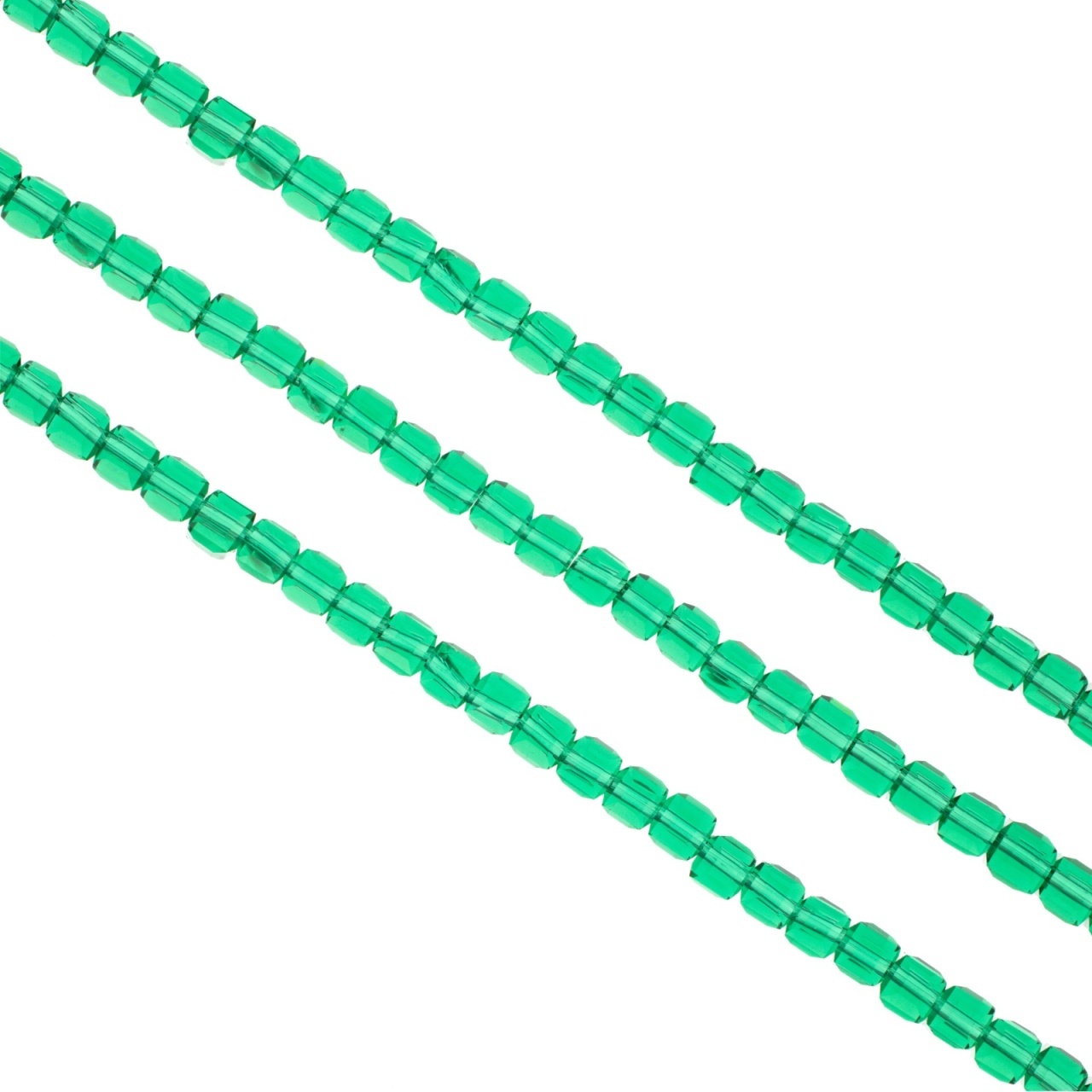 Sirag cristale cubice 4mm - verde transparent