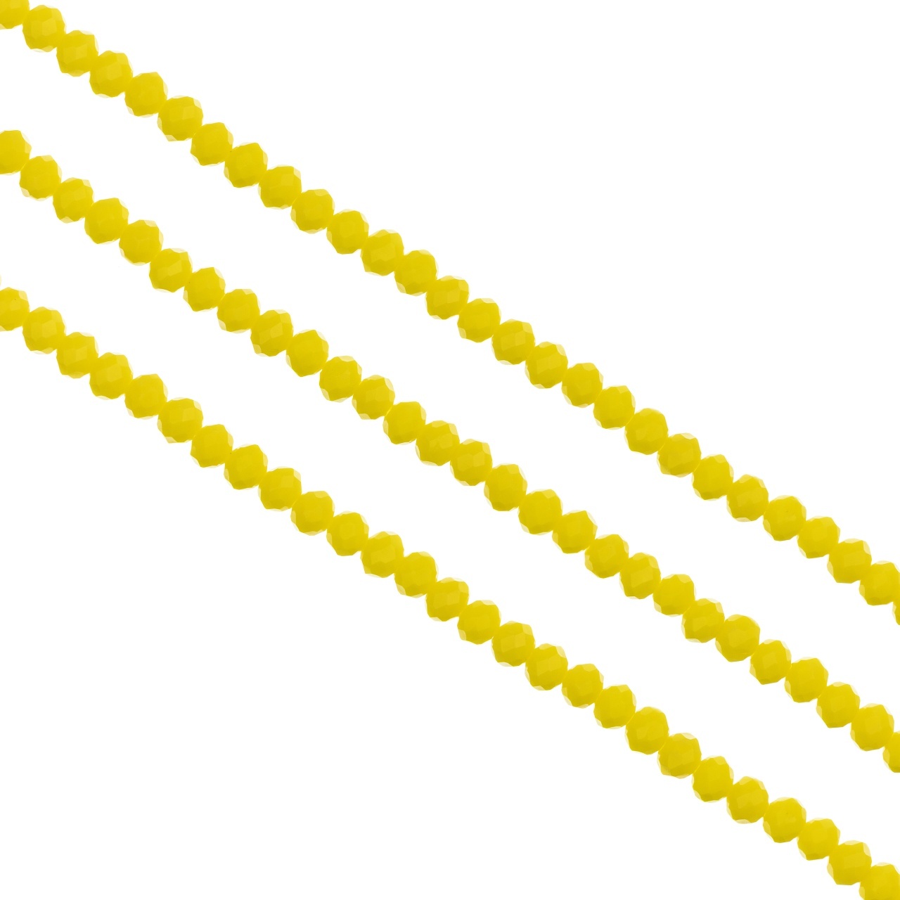 Șirag cristale rondele 4mm, culoare Galben Lime - Aprox 130 buc