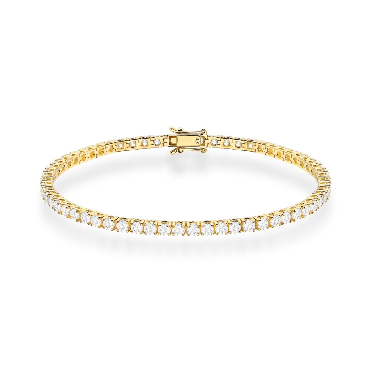 Bratara Aur 14K cu Diamante de Laborator 3.96 ct (Varianta: Galben)