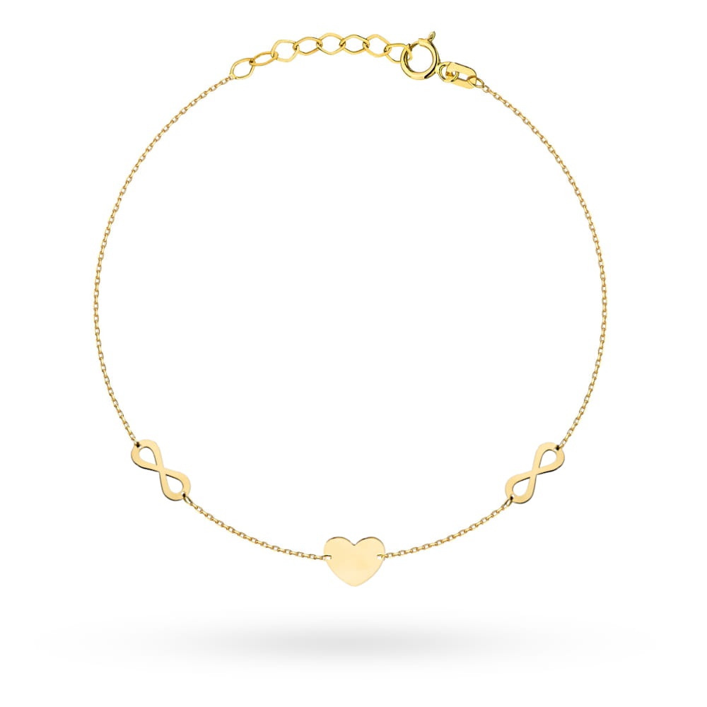 Bratara Aur 14k cu Inima si Infinit (Greutate: 0.76)