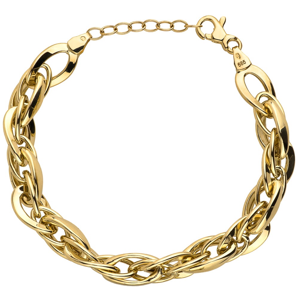 Bratara Aur cu Zale Impletite- 14k (Greutate: 12.82)