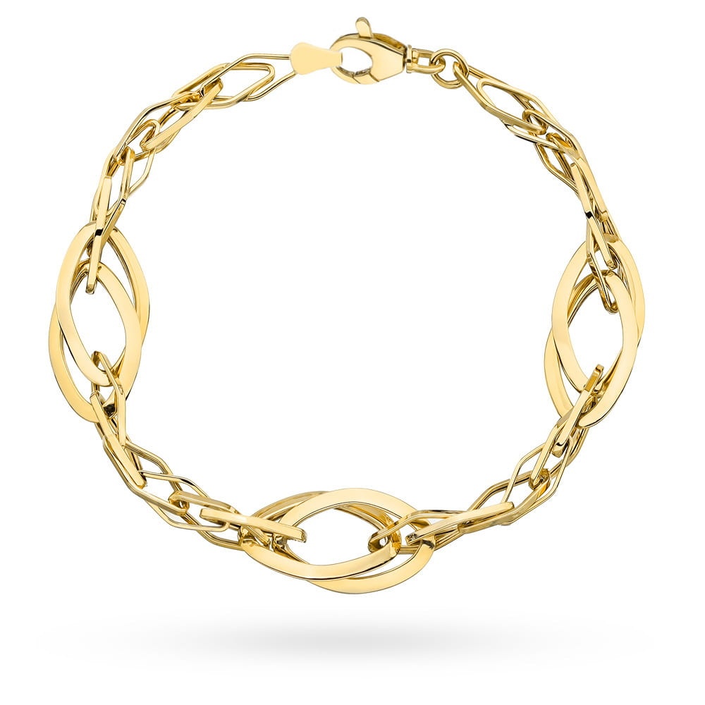 Brățară din Aur 14K, Colecția "GRANDE", Romburi Împletite (Greutate: 5.25)