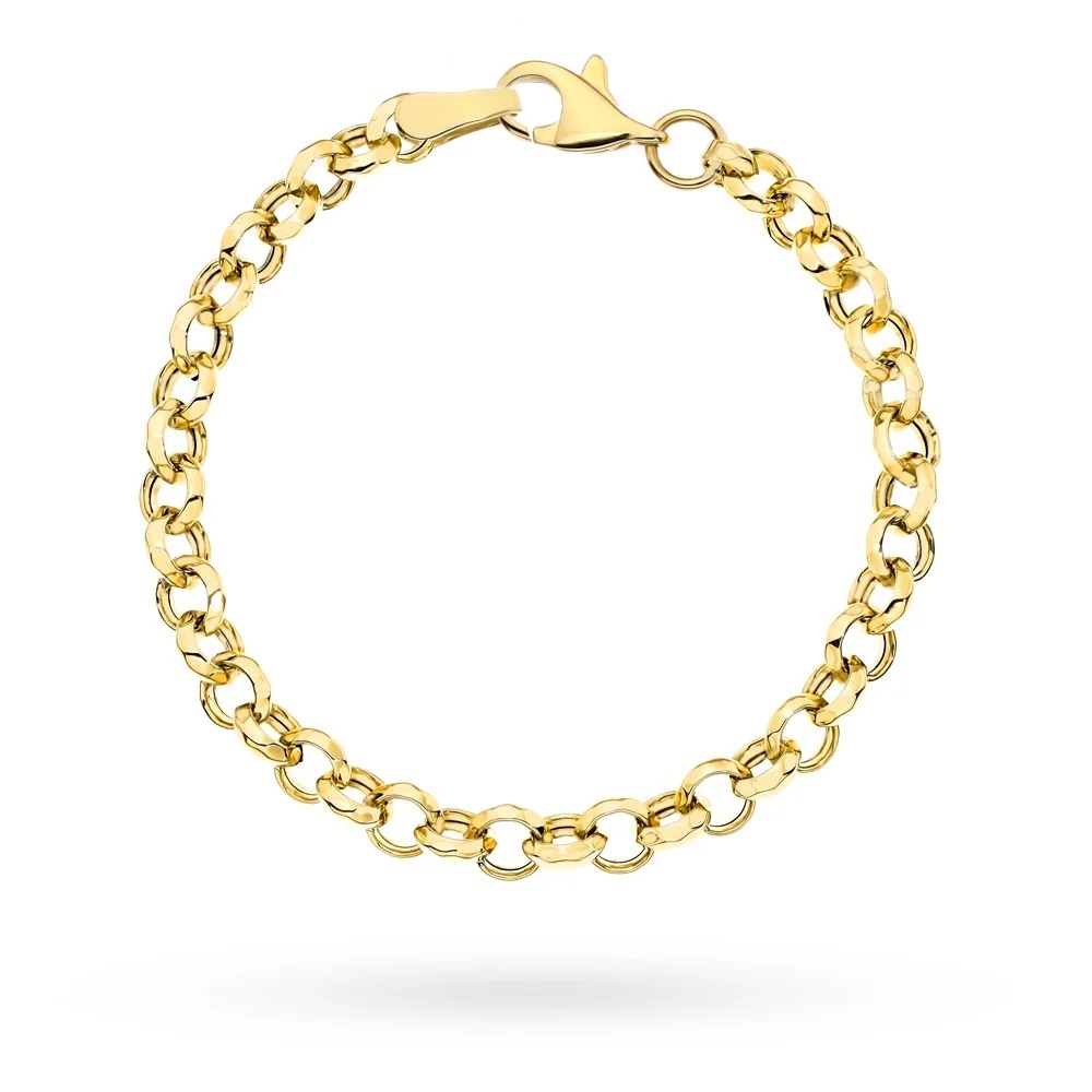Brățară Din Aur 14K Cu Zale Rolo Și Model Cerc (Greutate: 4.35, Măsură: 18.5 cm)