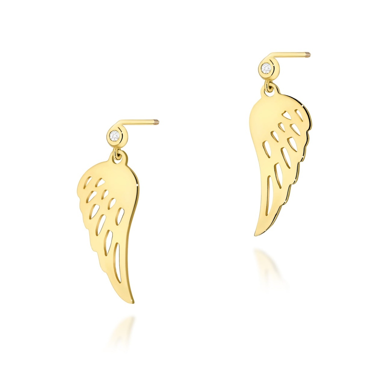 Cercei Aur 14K cu Diamante Naturale 0.03 ct Filet cu Protectie (Varianta: Galben)