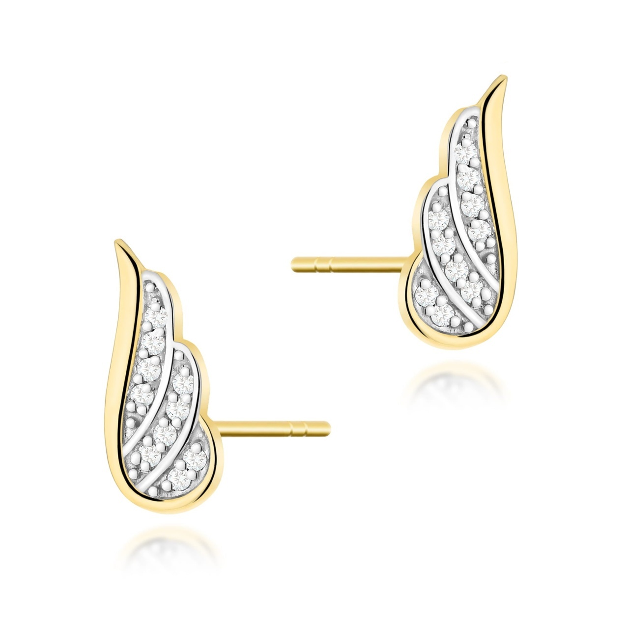 Cercei Aur 14K cu Diamante Naturale 0.10 ct (Varianta: Galben)