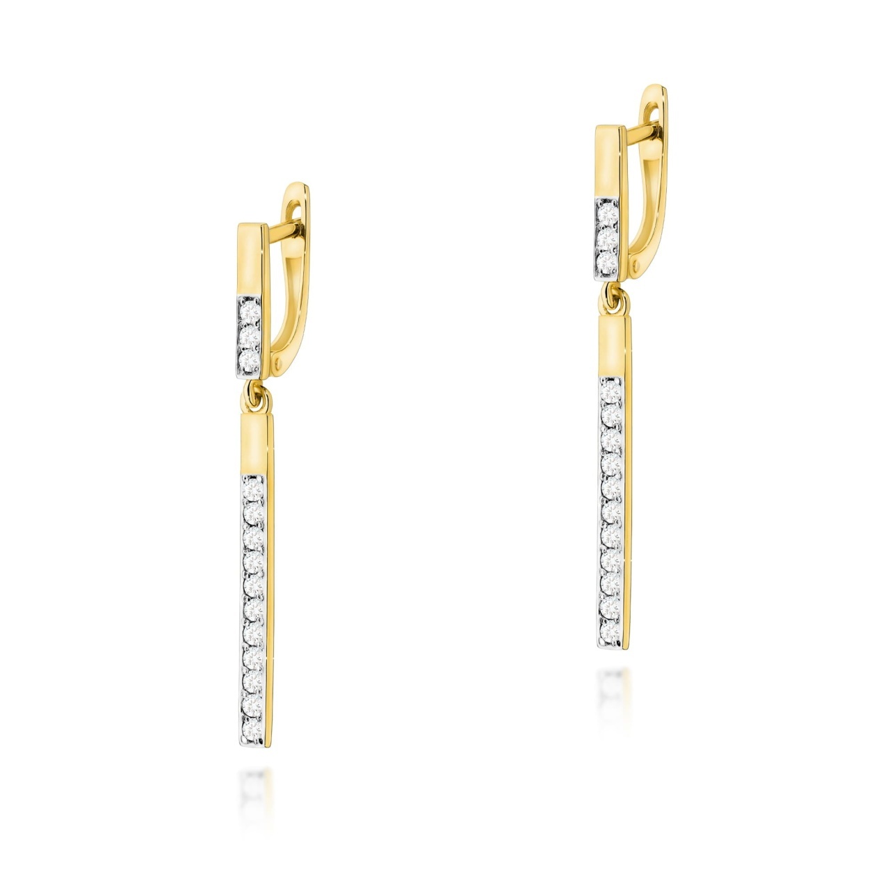 Cercei Aur 14K cu Diamante Naturale 0.56 ct (Varianta: Galben)