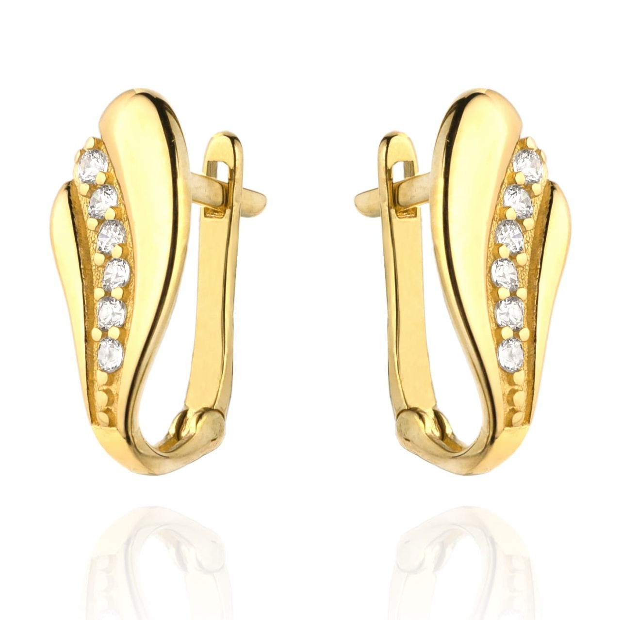 Cercei Aur 14k cu Zirconii Albe (Greutate: 1.30)