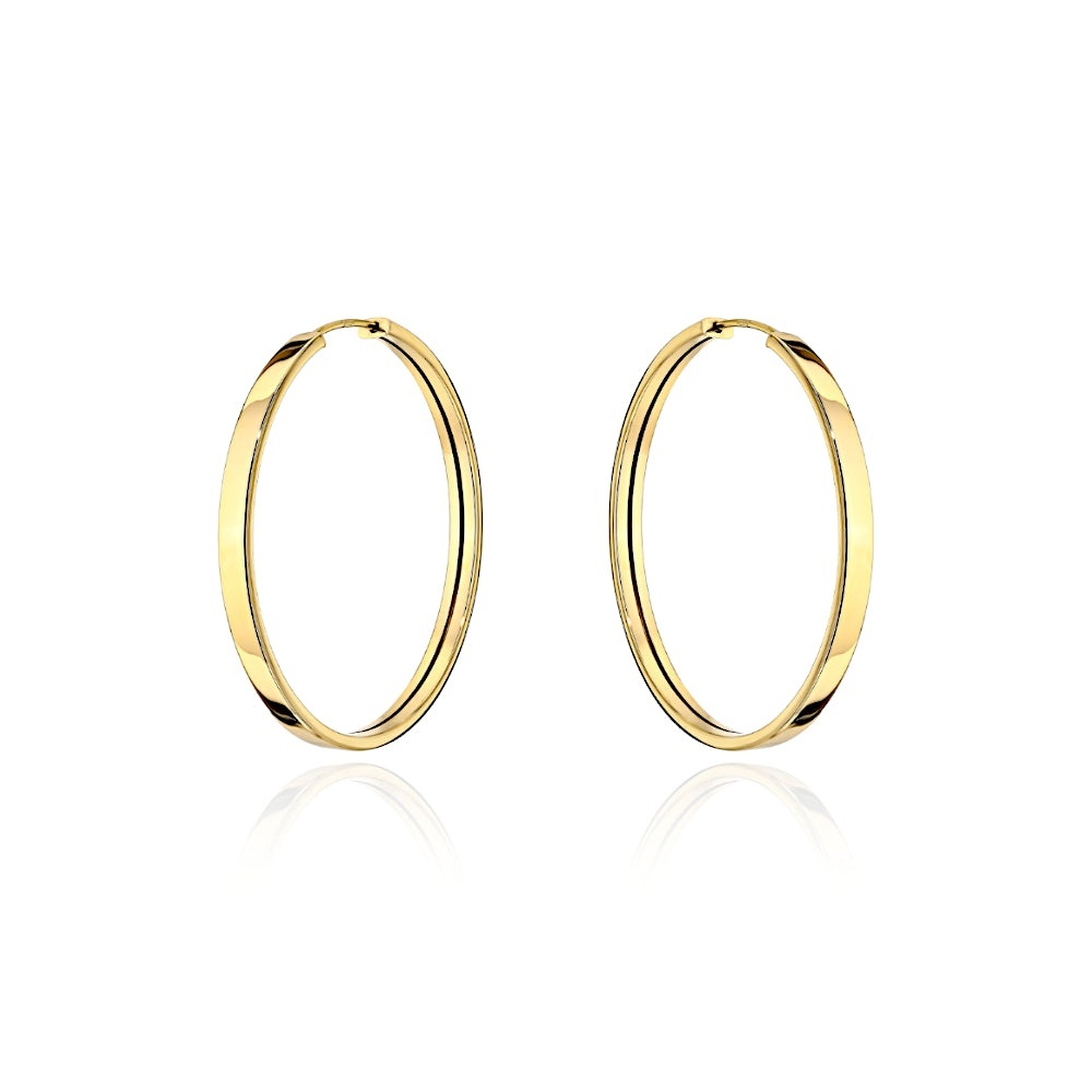 Cercei Aur 14K Rotunzi, Simpli - 23mm (Greutate: 1.96)