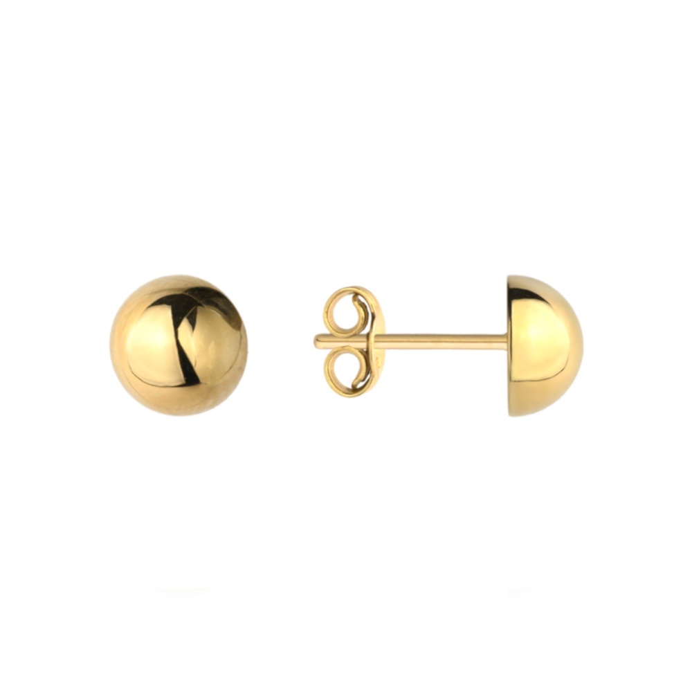 Cercei cu Jumatate de Bila 5 mm - Aur 14k (Greutate: 0.48)
