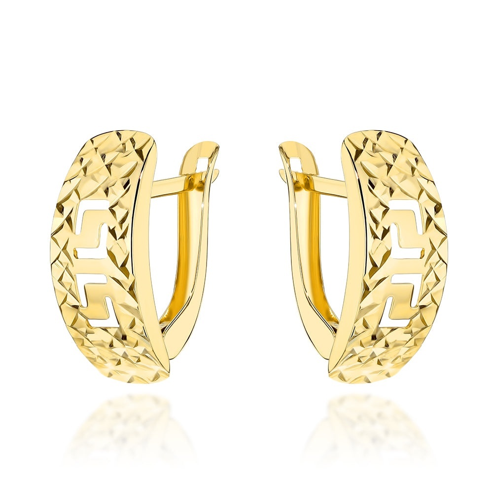 Cercei Din Aur 9K Diamantați Cu Element Decorativ (Greutate: 1.19)