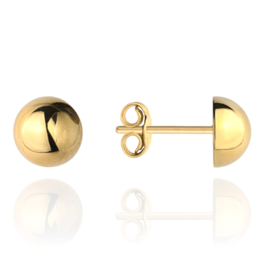 Cercei Eleganti Din Aur 14K Tip Semisferă (Greutate: 1.13)