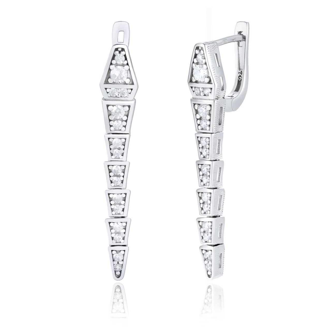 Cercei Geometric Snake din argint 925