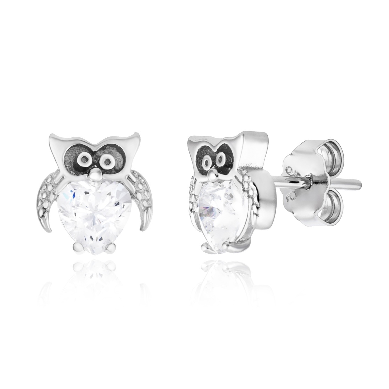 Cercei Little Owl din argint 925 1.80g