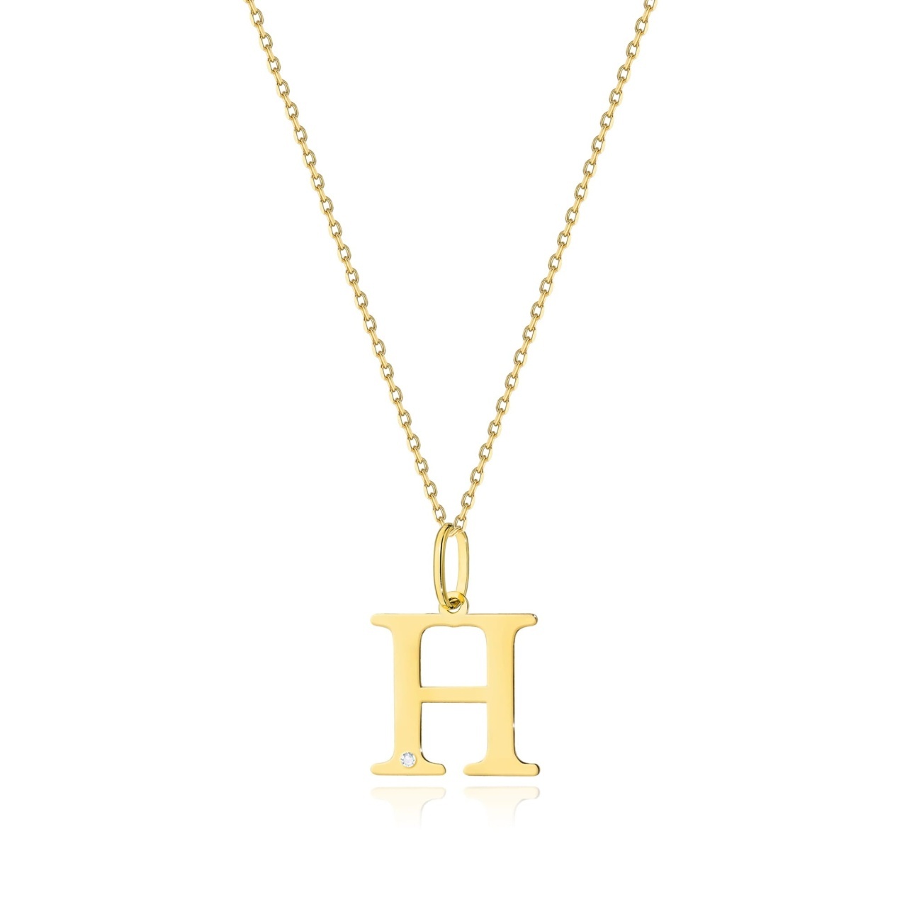 Colier Aur 14K cu Diamant Natural 0.01 ct (Varianta: Galben)