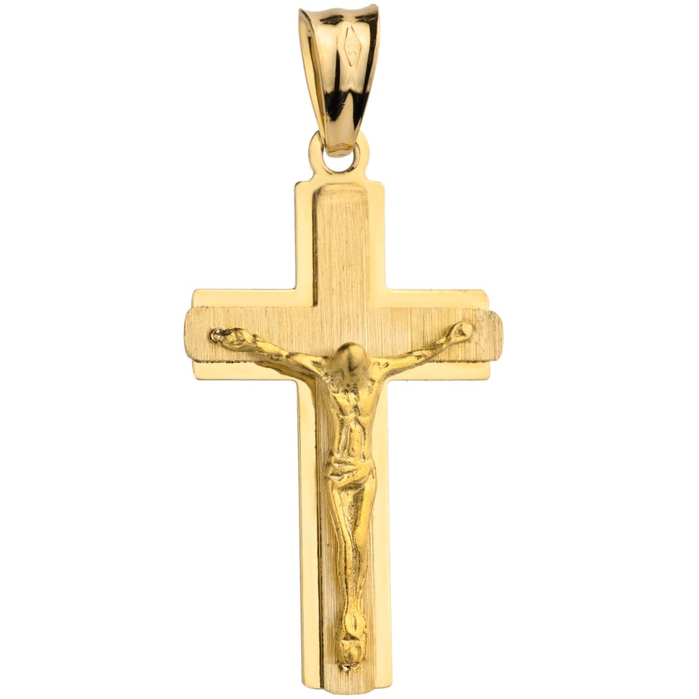 Cruce de aur cu imaginea lui Iisus (Greutate: 2.08)