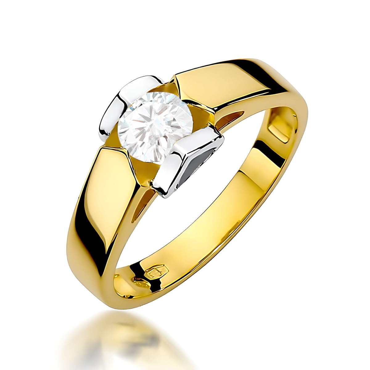 Inel Aur 14K cu Diamant de Laborator 0.50 ct (Varianta: Galben)
