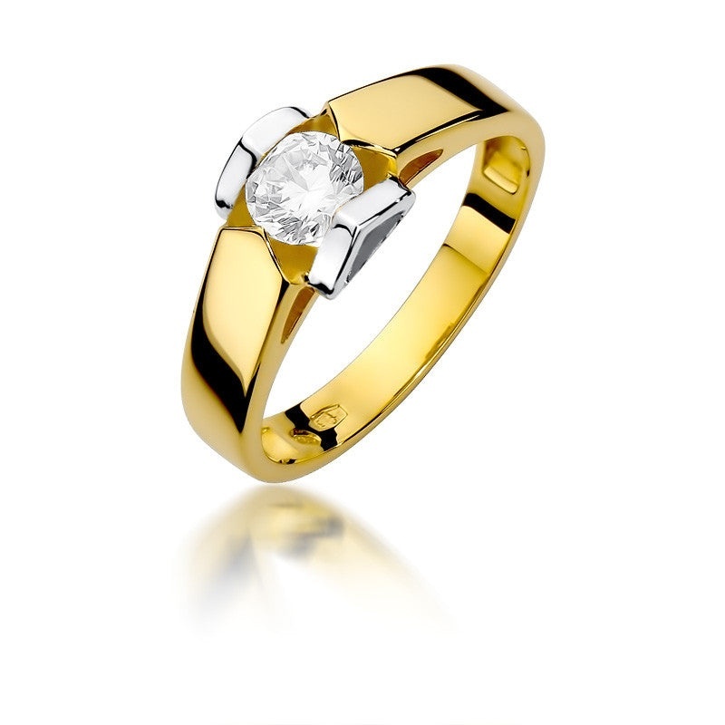 Inel Aur 14K cu Diamant Natural 0.50 ct (Varianta: Galben)