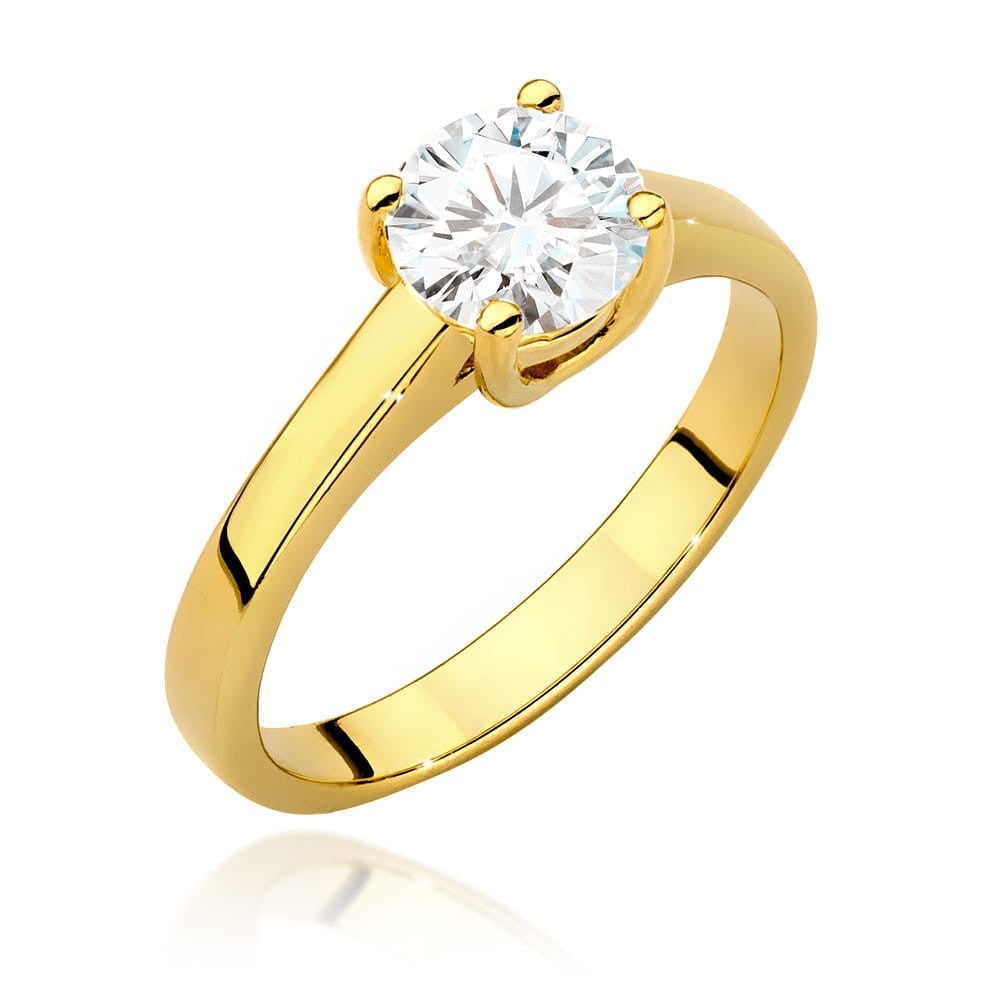 Inel Aur 14K cu Diamant Natural 1.00 ct (Varianta: Galben)