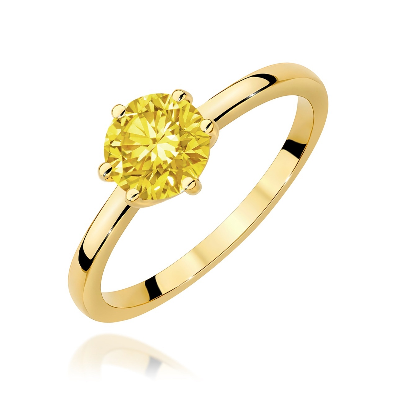 Inel Aur 14K cu Diamant Natural 1.00 ct (Varianta: Galben)