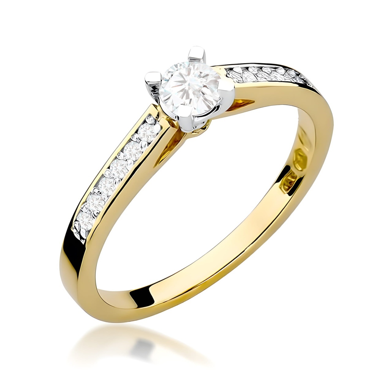 Inel Aur 14K cu Diamante de Laborator 0.36 ct (Varianta: Galben)