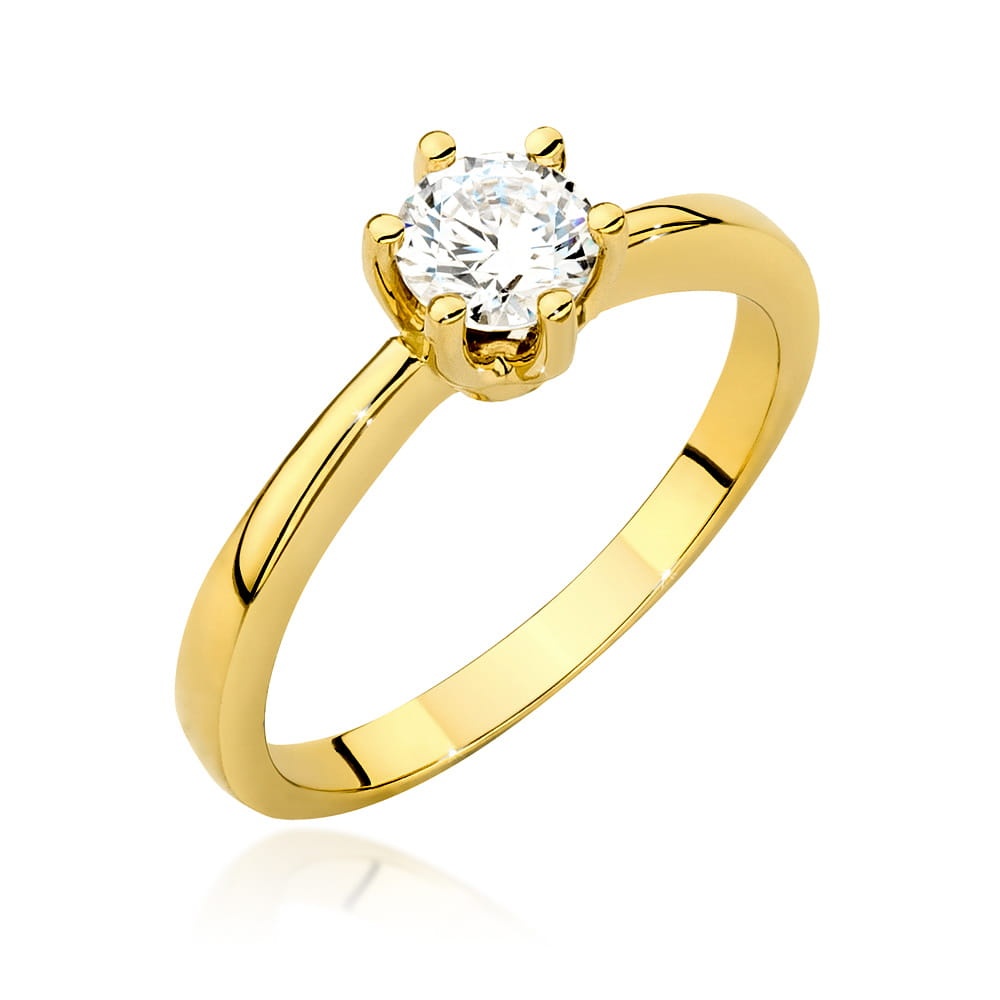 Inel Aur 14K cu Diamante de Laborator 0.50 ct (Varianta: Alb)