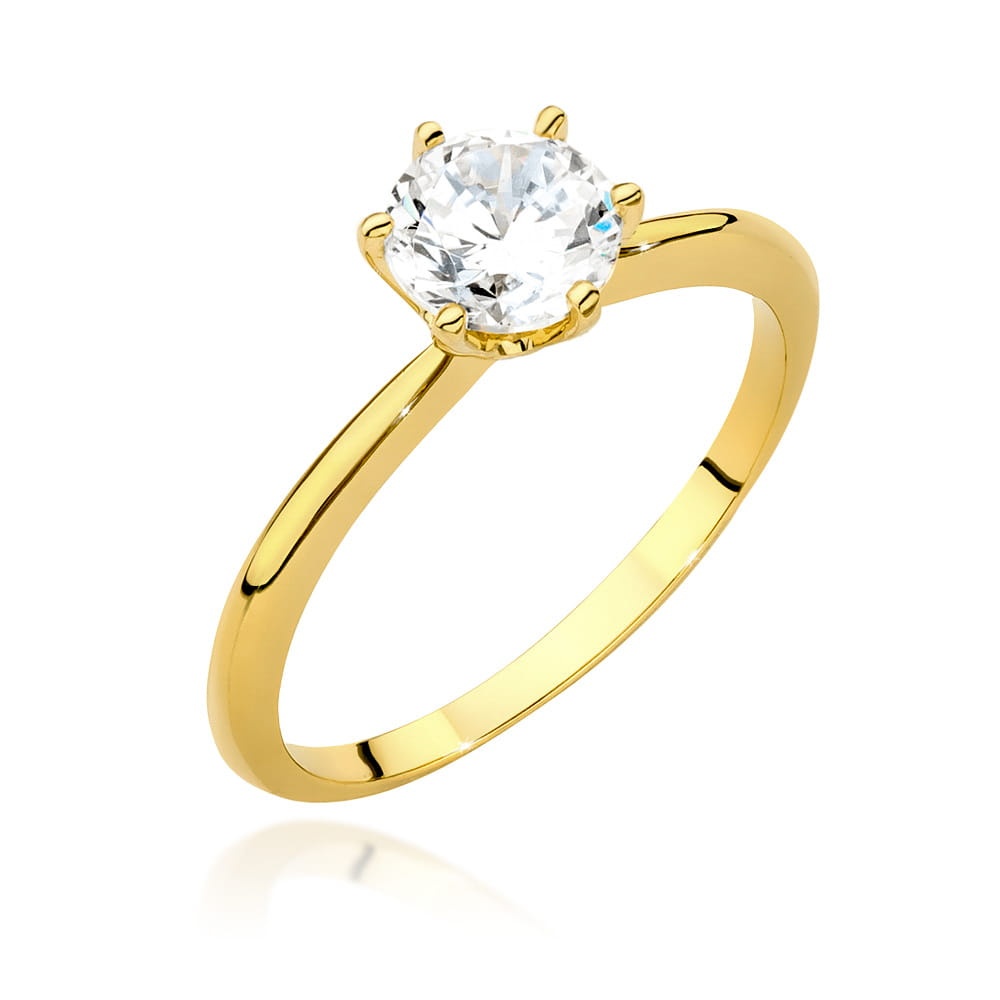 Inel Aur 14K cu Diamante de Laborator 1.00 ct (Varianta: Galben)