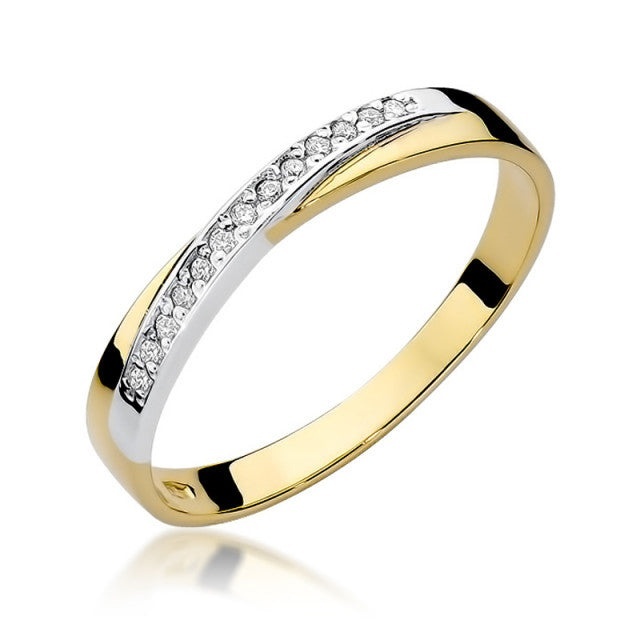 Inel Aur 14K cu Diamante Naturale 0.07 ct (Varianta: Galben)