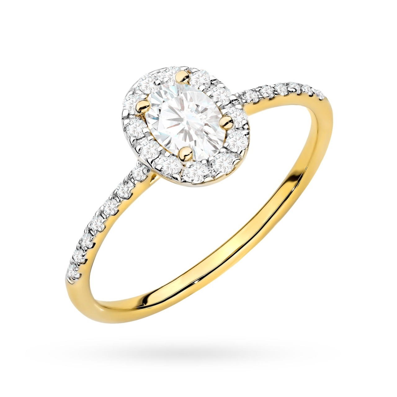 Inel Aur 14K cu Diamante Naturale 0.47 ct (Varianta: Galben)