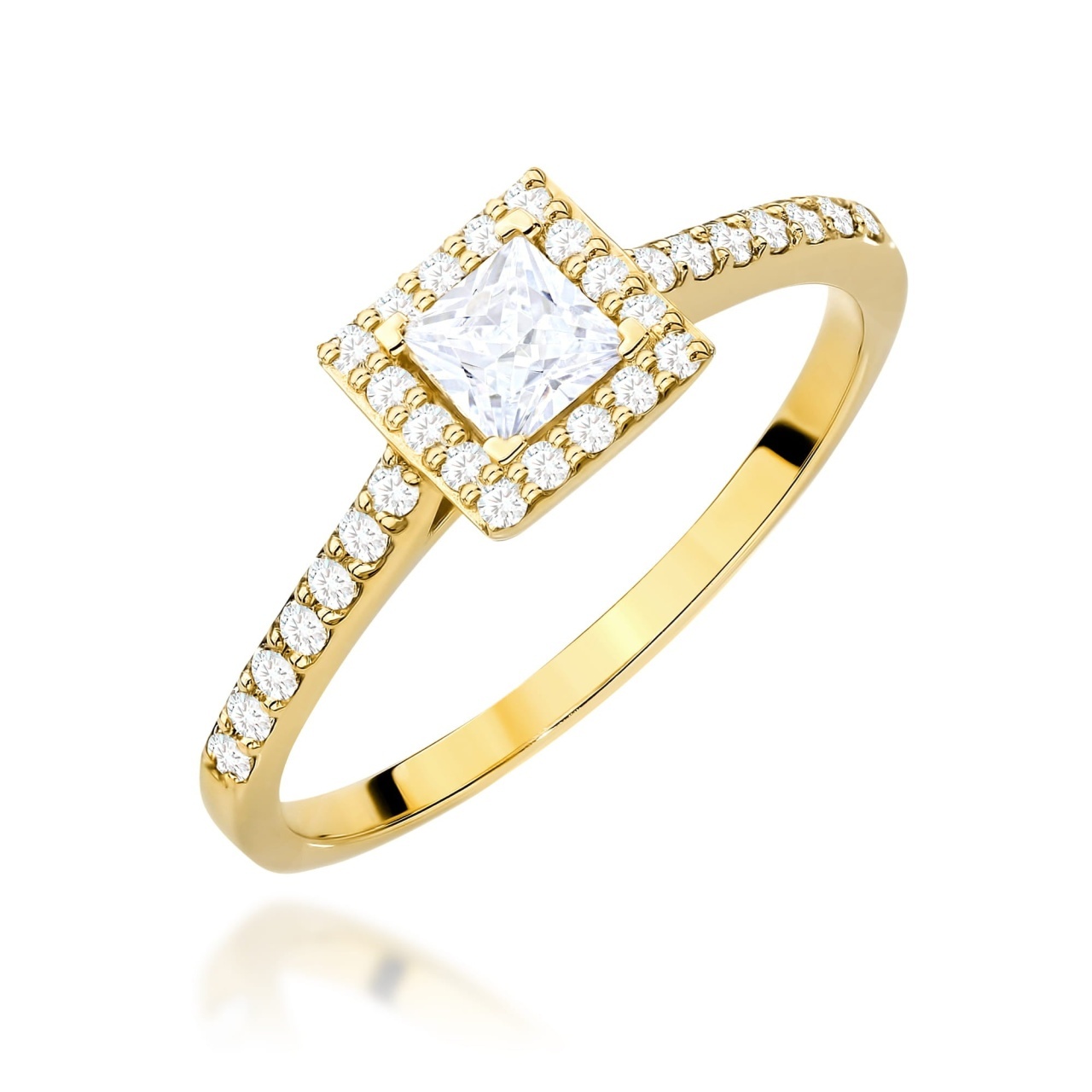 Inel Aur 14K cu Diamante Naturale 0.50 ct (Varianta: Galben)