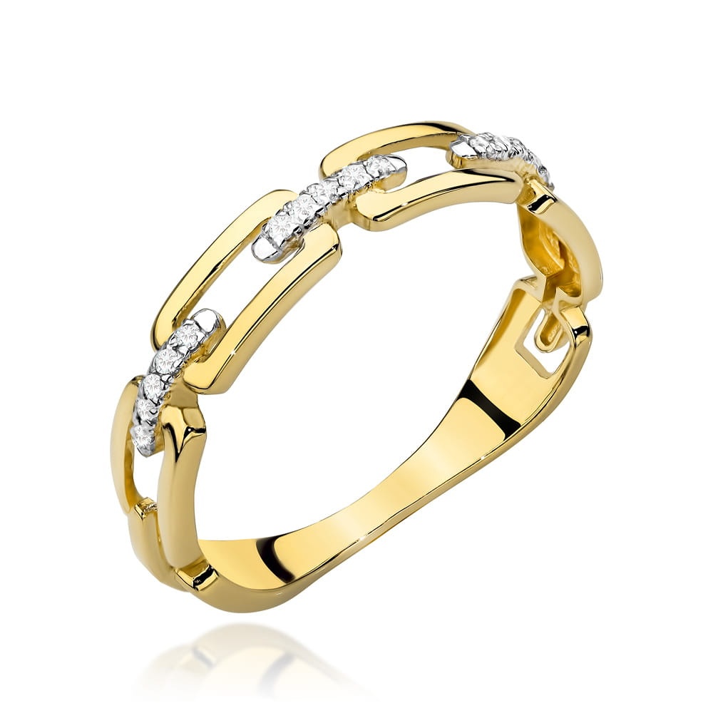 Inel Aur 14k cu Model si Zirconii Albe (Greutate: 1.75, Măsură: 14)