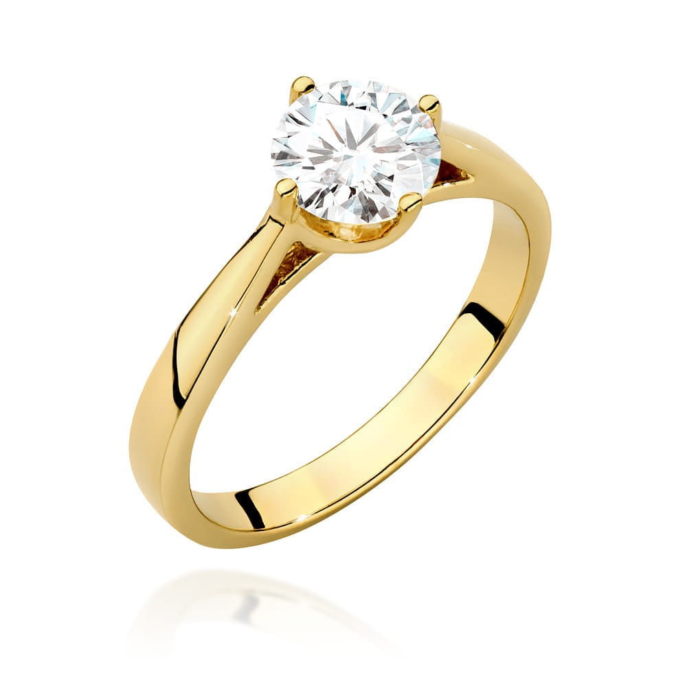 Inel Aur 9K cu Diamant de Laborator 1.00 ct (Varianta: Galben)