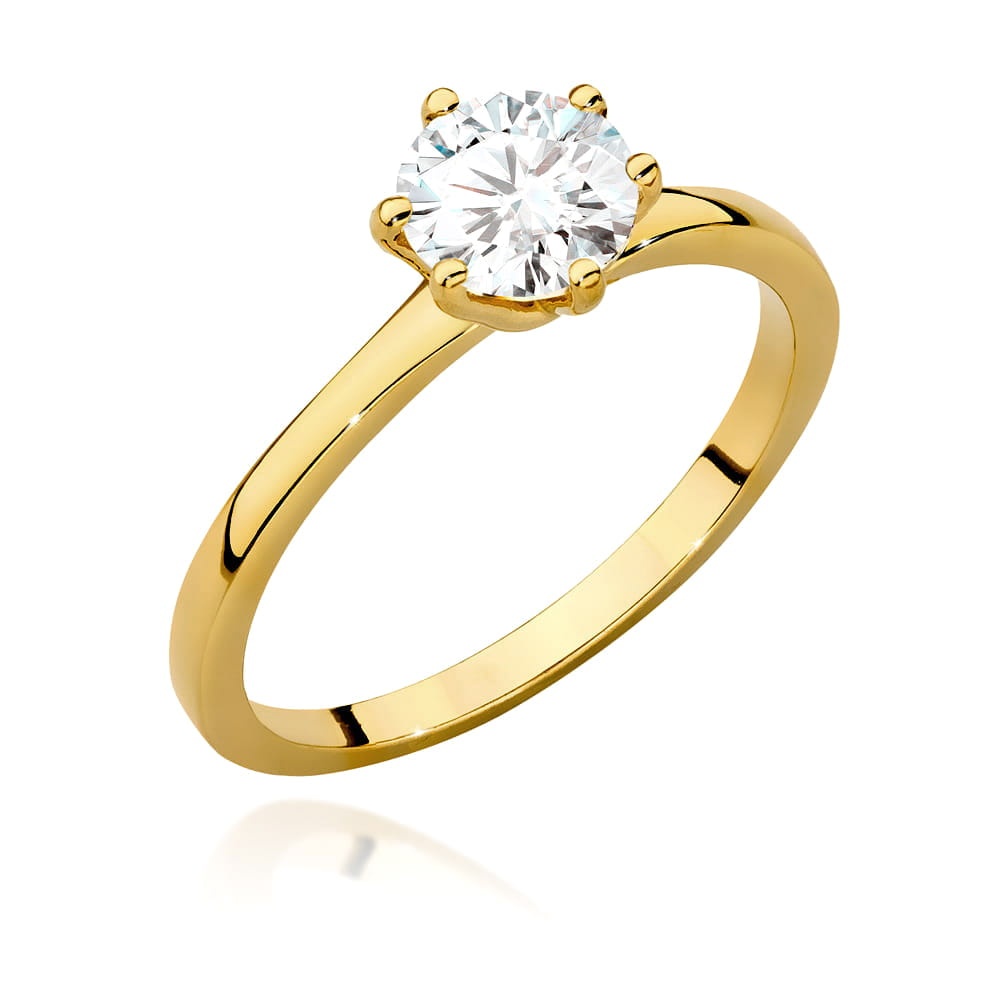 Inel Aur 9K cu Diamant de Laborator 1.00 ct (Varianta: Galben)