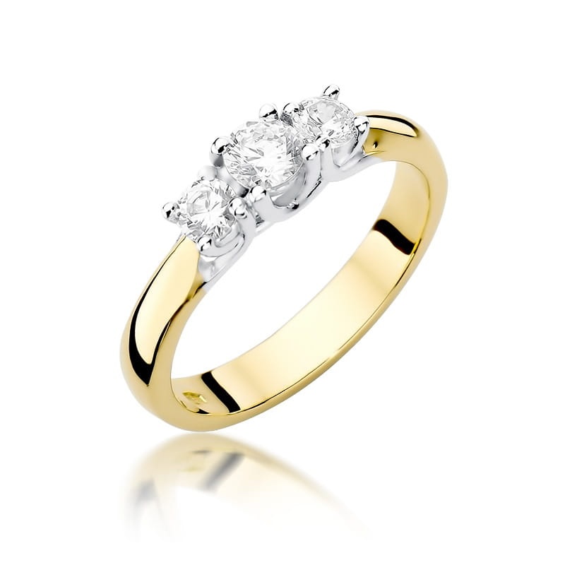 Inel Aur 9K cu Diamante Naturale 0.49 ct (Varianta: Galben)